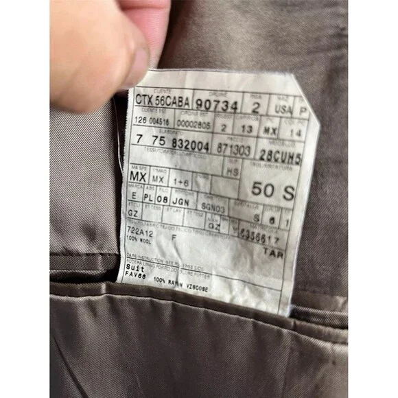 Ermenegildo Zegna x Gritti Men's 40S Blazer Windowpane Single Breasted 3 Button